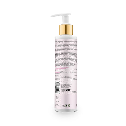 Sulphate Free Keratin Shampoo For Smoother And Silkier Hair Lass Natural(200ml)