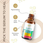 Applying Lass Natural Glutathione 1% Serum onto clean face and neck