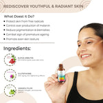 Ingredients scene: glutathione, aloe vera and berry extract for brightening skin