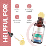 Packaging of Lass Natural Kumkumadi Face Serum 30 ml with natural ingredients theme