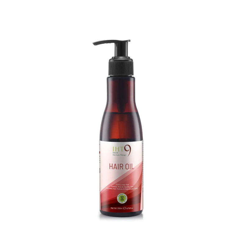 IHT9 Ayurvedic Hair Oil | Hair Fall Control and Hair Growth With 9 Ayurvedic Herbs & 9 Essential Oil | Bhringraj | Neem| Saw Palmetto-For Both Men & Women - Buy Natural Cosmetics Online
