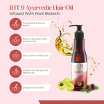 IHT9 Ayurvedic Hair Oil | Hair Fall Control and Hair Growth With 9 Ayurvedic Herbs & 9 Essential Oil | Bhringraj | Neem| Saw Palmetto-For Both Men & Women - Buy Natural Cosmetics Online