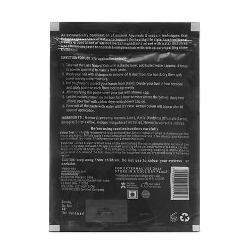 Lass Naturals Black Natural Hair Colour with Henna & Herbal Actives, 100g