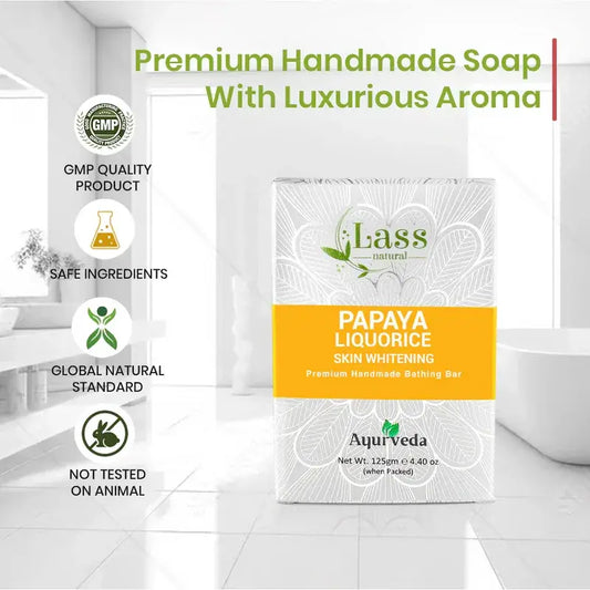 Papaya & Liquorice Skin Whitening Handmade Premium Bathing Soap,125g