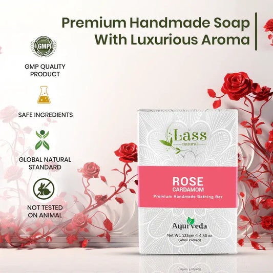 Rose Cardamom Handmade Premium Bathing Soap,125g