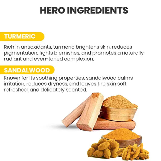 Sandalwood & Turmeric Handmade Premium Bathing Soap,125g