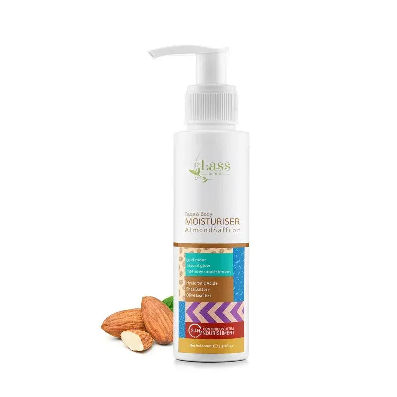 Deep Moisture & Glow Face & Body Lotion with Shea Butter, Almond & Saffron – 100 ml
