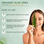 24K Gold Leaf Organic Aloe Vera Gel For Brightning & Nourshing Skin - Buy Natural Cosmetics Online