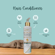 Lass Naturals Hair Smooth Keratin Conditioner to Boosts Repair & damaged hair(200ml)