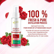 Chaitri Pure Rose Water | Reduce Redness | Boost Hydration | 100ml