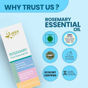 Lass Natural Rosemary Pure Essential Oil: Elevating Mental Clarity, Relieving Stress, Enhancing Memory(10ml)
