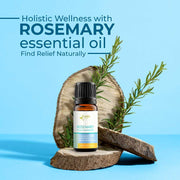 Lass Natural Rosemary Pure Essential Oil: Elevating Mental Clarity, Relieving Stress, Enhancing Memory(10ml)