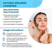 Lass Natural Rosemary Pure Essential Oil: Elevating Mental Clarity, Relieving Stress, Enhancing Memory(10ml)