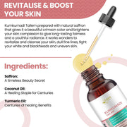 Natural ingredients behind the Kumkumadi Face Serum – saffron, herbal extracts for dull skin
