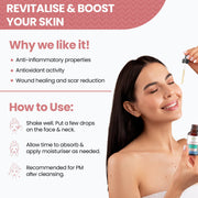 Texture of the Kumkumadi Face Serum – lightweight, smooth glow-enhancing serum
