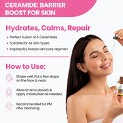 Texture of Rice Ceramide Serum showing lightweight, hydrating formula
