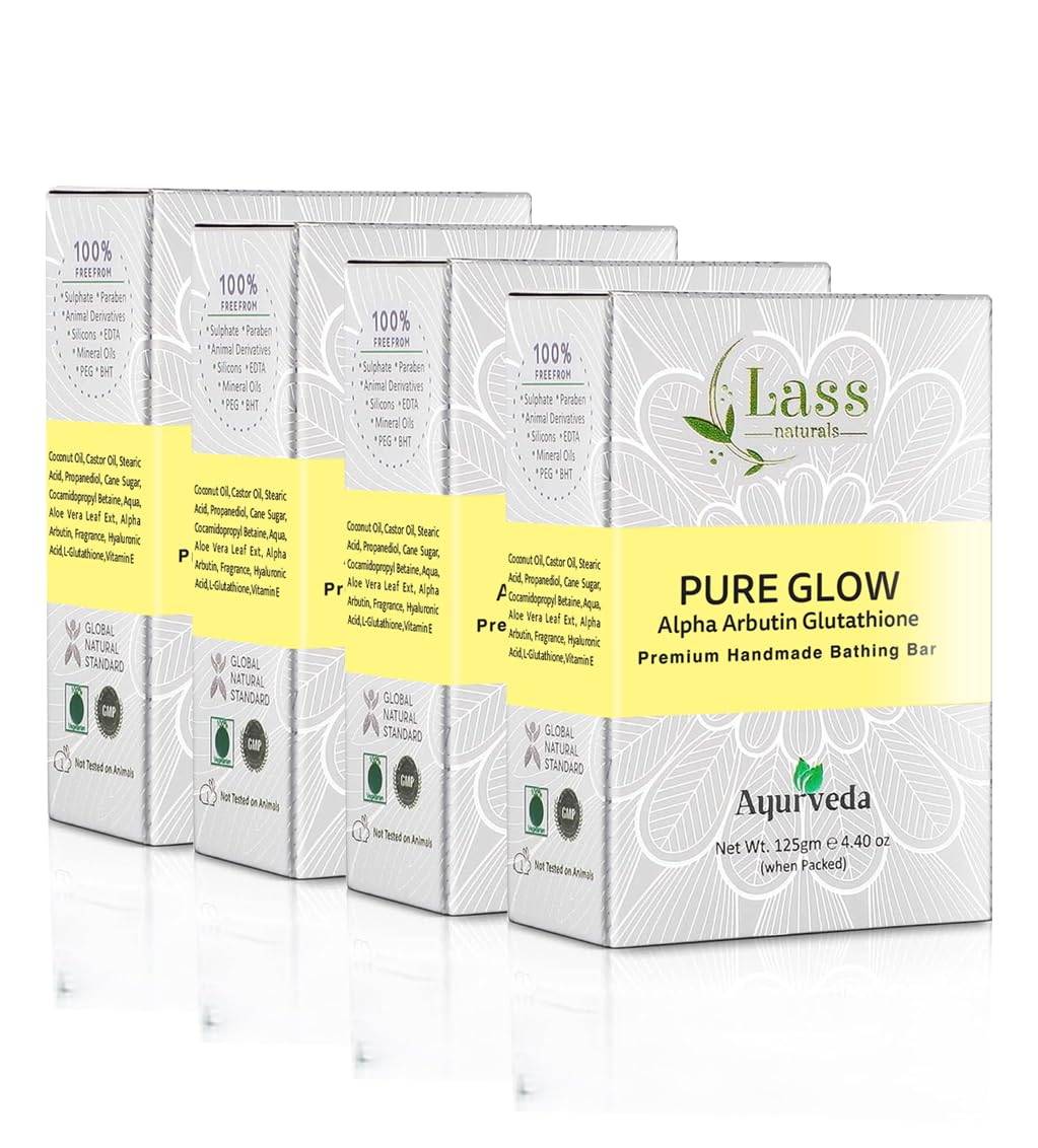 Pure Glow Alpha Arbutin & Glutathione Premium Handmade Bathing Soap, 125g