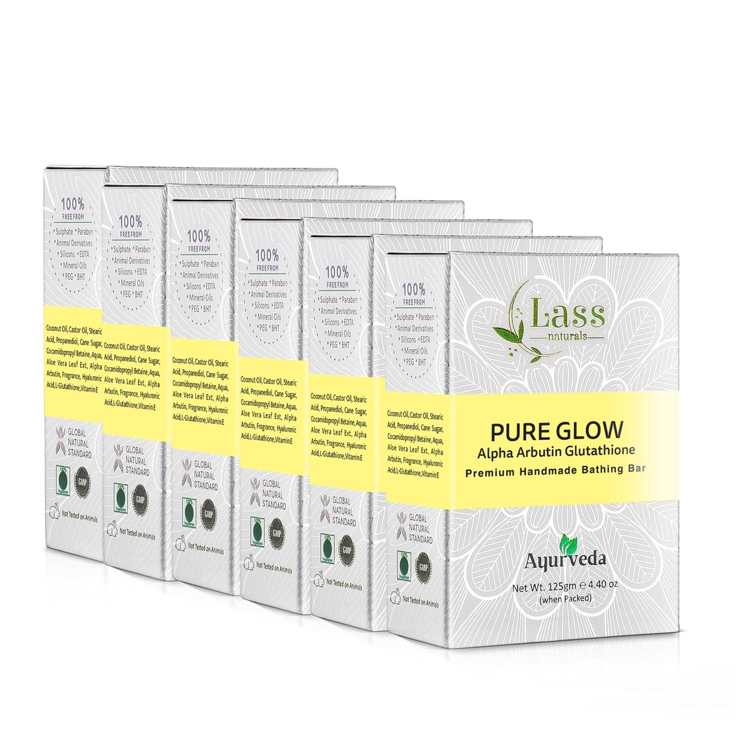 Pure Glow Alpha Arbutin & Glutathione Premium Handmade Bathing Soap, 125g