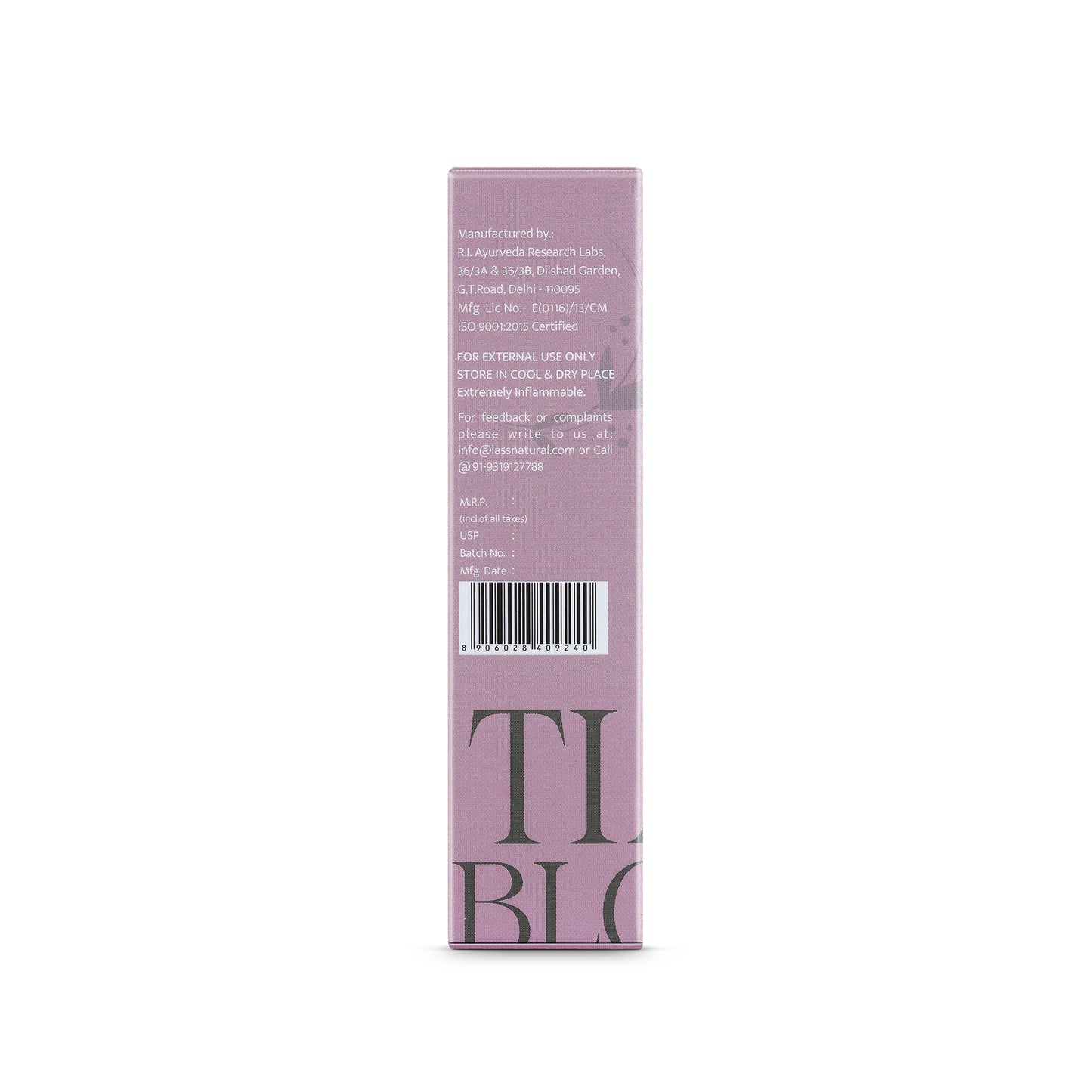 Lass Natural Tiare Blossom Perfume - 20ml  - Buy Natural Cosmetics Online