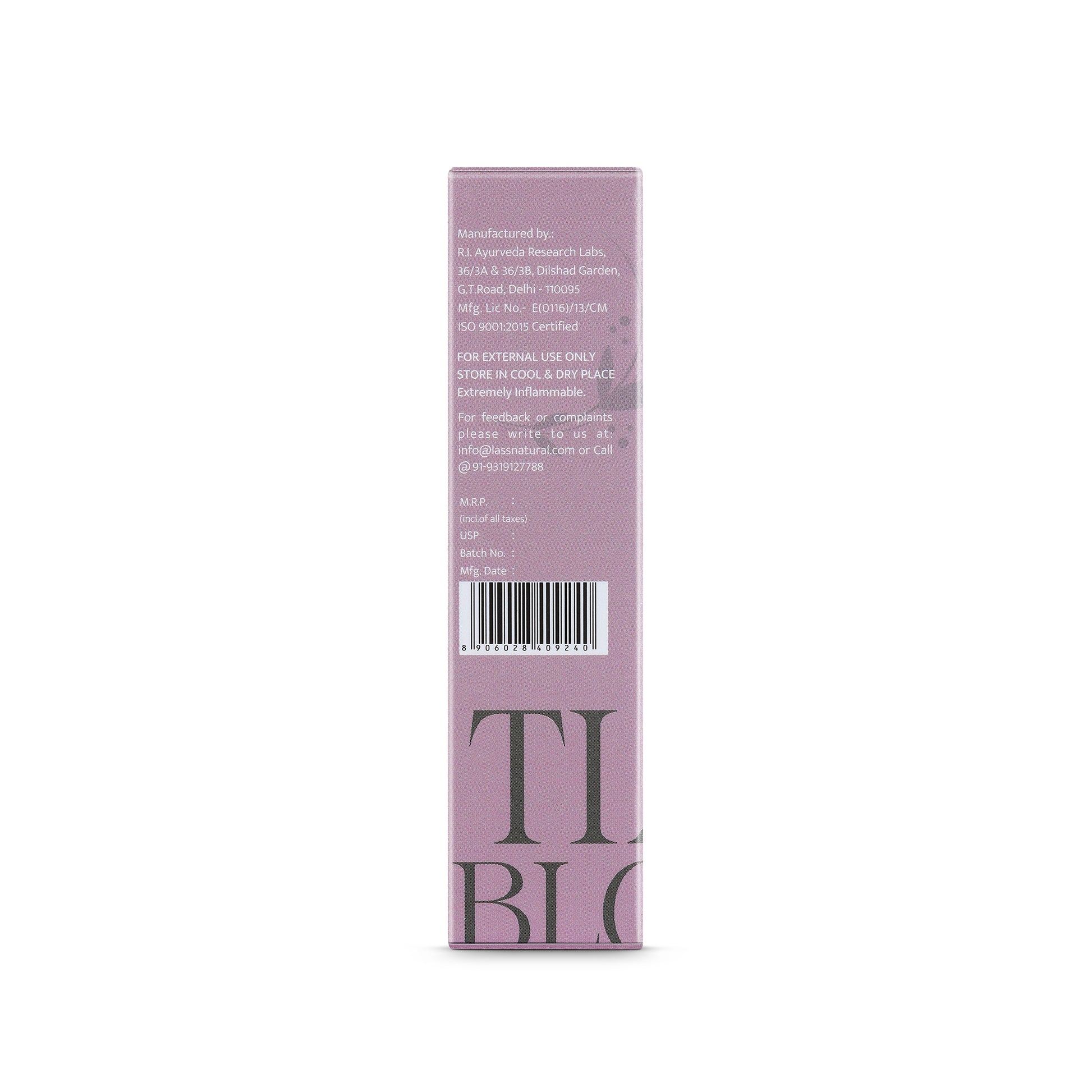 Lass Natural Tiare Blossom Perfume - 20ml  - Buy Natural Cosmetics Online