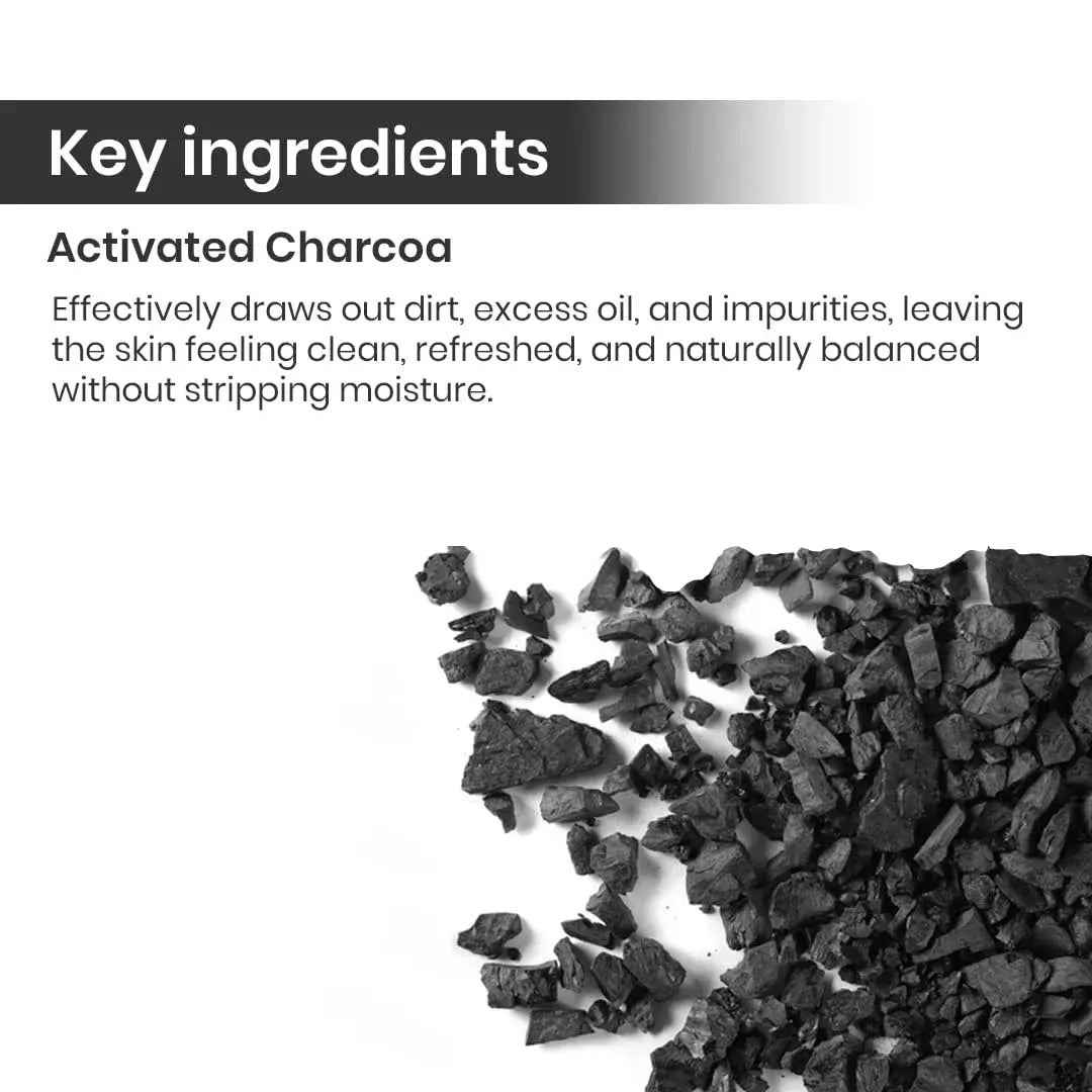 Lass Natural Activated Charcoal Handmade Bathing Bar 125 gm- Premium & Pure | Refreshing Aroma | Ideal for Skin Deep Cleansing and Nourishing