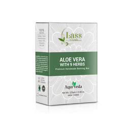 Aloe Vera Soap with 9 Herbs Handmade Premium Bathing Soap,125g