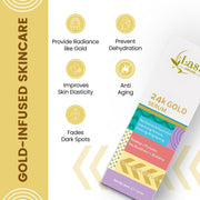 Packaging of 24K Gold Serum 30ml Korean skincare
