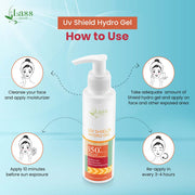 Sunscreen UVA/UVB Broad Spectrum Protection Shield Hydro Gel SPF 50+Pa+++ - Buy Natural Cosmetics Online
