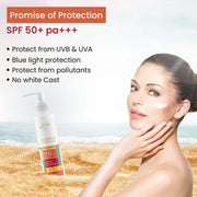 Sunscreen UVA/UVB Broad Spectrum Protection Shield Hydro Gel SPF 50+Pa+++ - Buy Natural Cosmetics Online
