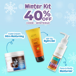 Winter Care Kit (1 Face and Body Moisturiser + 1 SPF 50+ Hydro Gel Sunscreen + 1 Cold Cream)