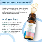 De-Stress Essential Oil for Stress Relief, Mental Calm & Relaxation – 10 ml