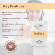 Goat Milk with Shea Butter Handmade Premium Bathing Soap(125g)