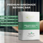 Himalayan Green Tea Honey & Ginger Premium Handmade Bathing Soap, 125g