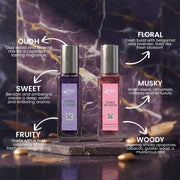 Lass Natural Women’s Perfume Gift Set – Amber Oasis & Tiare Blossom (20 ml x 2)