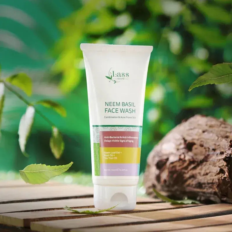 Lass Natural Neem & Basil Face Wash for Acne & Oil Control