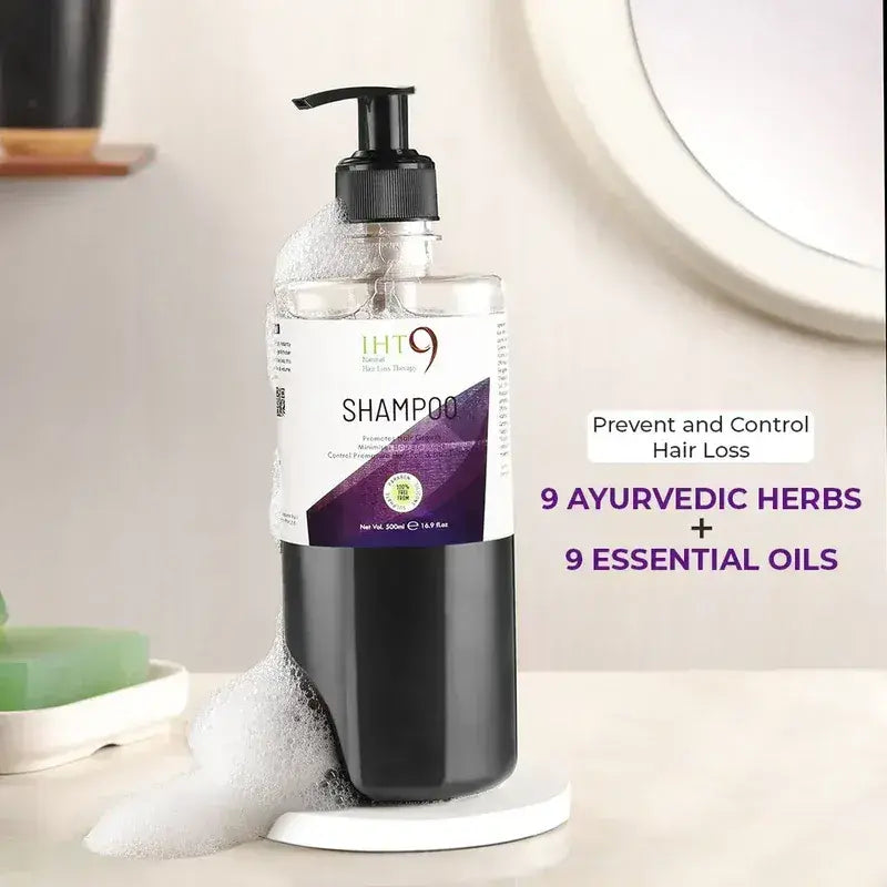 IHT9 Ayurvedic Hair Shampoo for Prevent hair fall & Control Hair Loss-Value Pack(500ml)