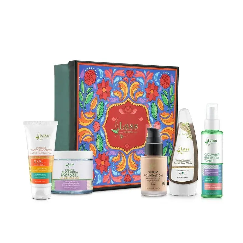 Radiant Glow Essentials: Tinted Sunscreen SPF35 & More in Sun Care Gift Hamper