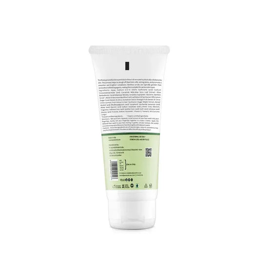 Lass Natural Bamboo Scrub Face Wash - All Skin Types, Gentle Exfoliation, Deep Cleansing, Improved Skin Texture & Tone, Organic Bamboo Scrub, Natural AHA, Turmeric Oil-100ML