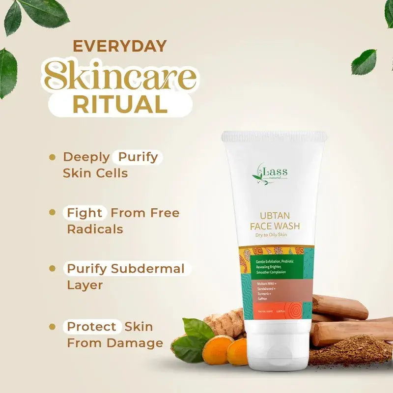 Ubtan Face Wash for Tan Removal & Glowing Complexion