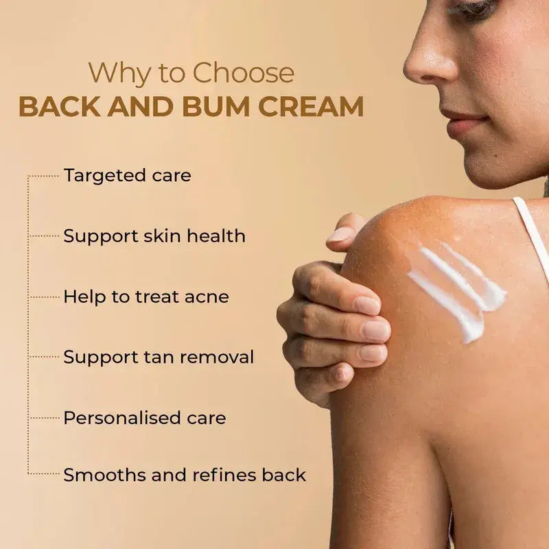 Back & Bum Brightening Cream for Uneven Tone, Texture & Chafing-Prone Areas – 50 ml