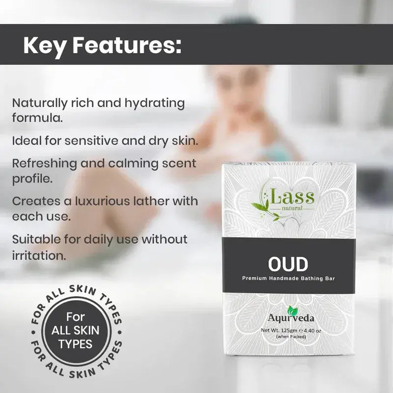 Oudh Handmade Premium Bathing Soap for Gentle Cleansing & Luxurious Fragrance