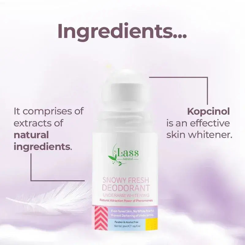 Snowy Fresh Deodorant for Underarm Freshness & Brighter-Looking Skin – Women (50 ml)