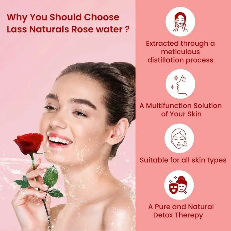 Pure Rose Water for Redness Relief, Hydration & Skin Balancing – 100 ml