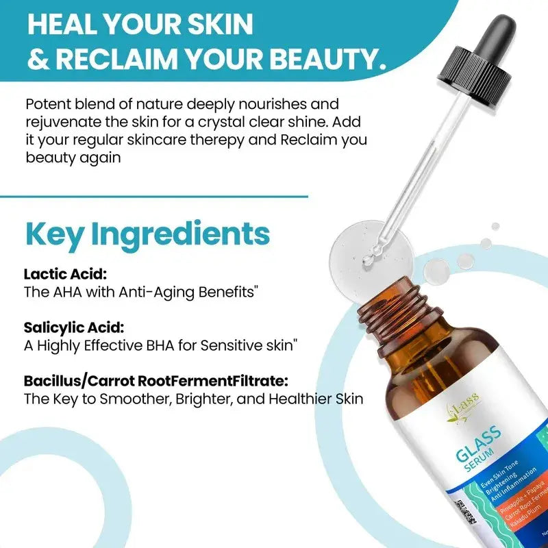 Glass Skin Serum for Clear Smooth Glowing Skin – Lassnatural