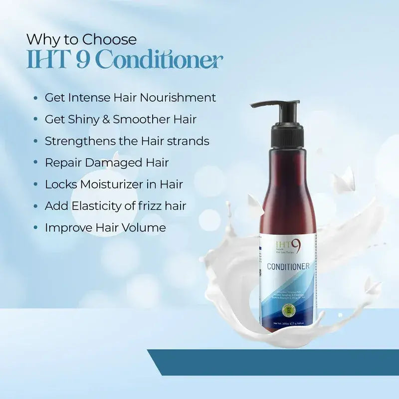 IHT9 Ayurvedic Conditioner | Hair Fall Control and Hair Growth with 9 Ayurvedic Herbs (200ml)