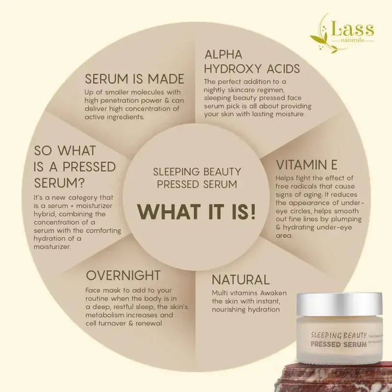 Sleeping Beauty Pressed Face Serum for Overnight Brightening & Skin Repair