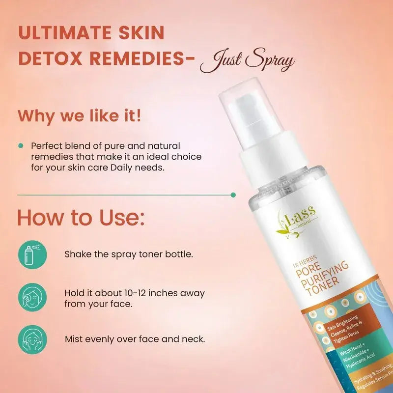 18 Herbs Pore Purifying Toner for Detox, Oil Control & Makeup Removal – 100 ml