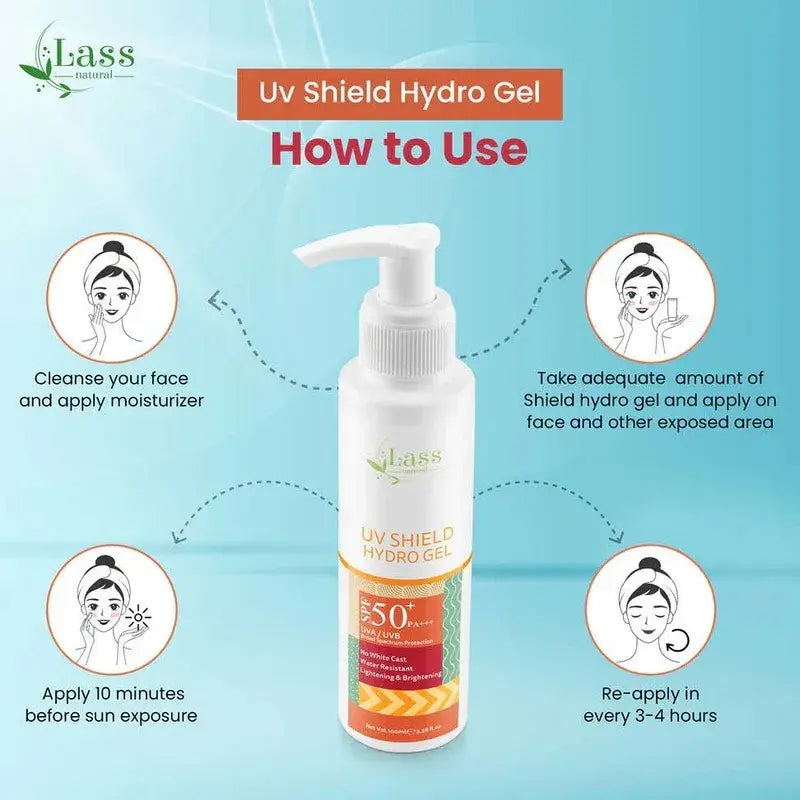 SPF 50+ PA+++ Broad Spectrum Sunscreen Gel for High Sun Exposure