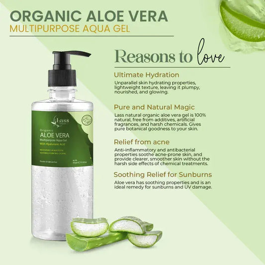 Aloe Vera Gel with Acid for Skin & Hair Hydration – Head to Toe Care (500 ml)