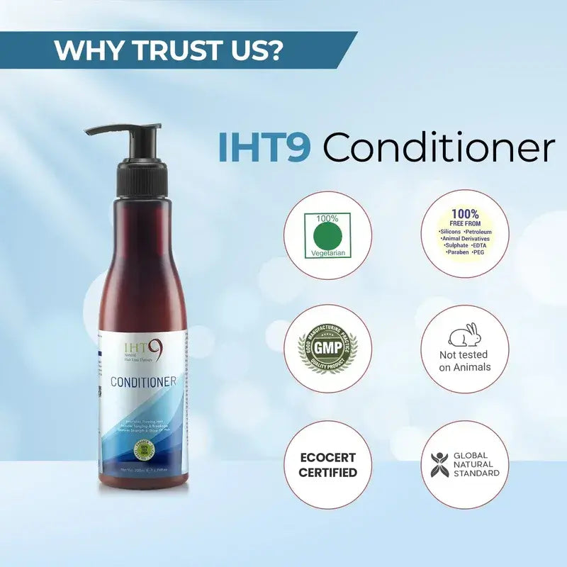 IHT9 Ayurvedic Conditioner | Hair Fall Control and Hair Growth with 9 Ayurvedic Herbs (200ml)